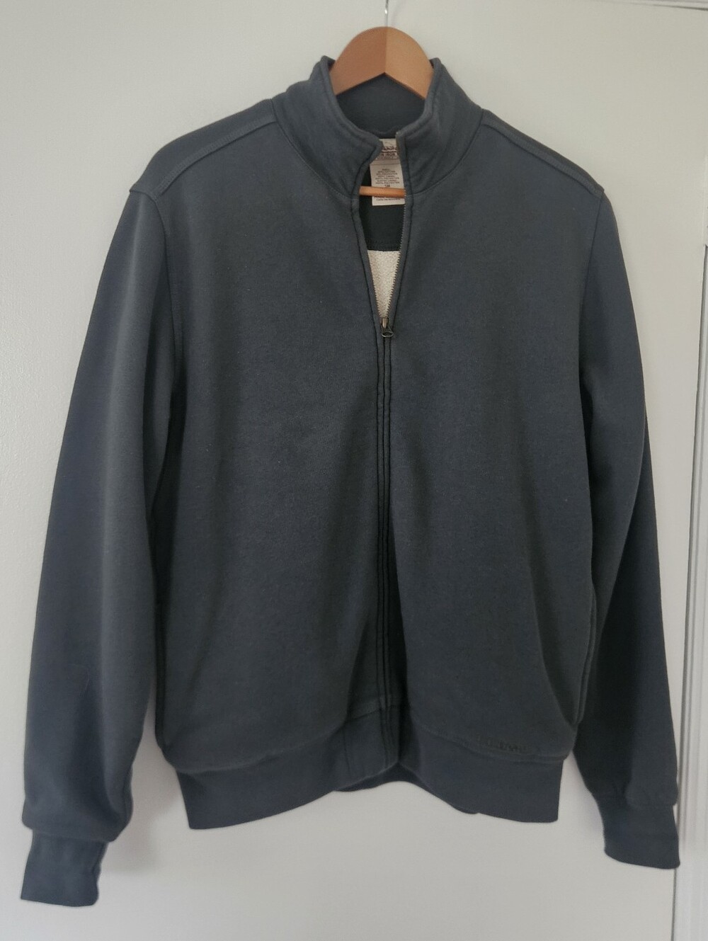 LL Bean Katahdin Iron Works Mens S Full Zip Sweatshirt Sherpa Lined Green Rugged